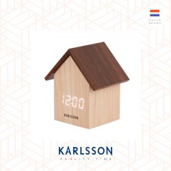 Karlsson, Alarm clock House LED wood veneer light wood