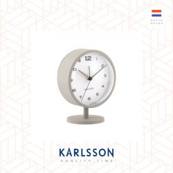 Karlsson, Alarm clock Brisk Dome metal dark grey. Design by Armando Breeveld