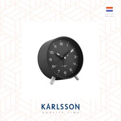 Karlsson, Alarm clock Orgullo metal black. Design by Armando Breeveld