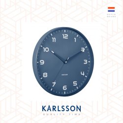 Karlsson, Wall clock 40cm Orgullo metal classic blue, design by Armando Breeveld