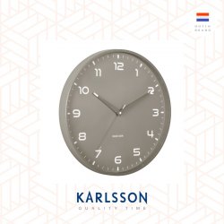 Karlsson, Wall clock 40cm Orgullo metal dark grey, design by Armando Breeveld