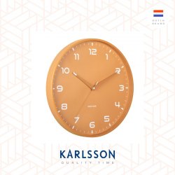 Karlsson, Wall clock 40cm Orgullo metal ochre yellow, design by Armando Breeveld