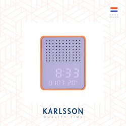 Karlsson, Alarm clock Funky Vibes blue tooth speaker bright orange w. purple