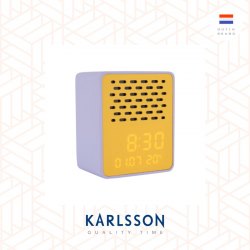 Karlsson, Alarm clock Funky Vibes blue tooth speaker purple w. yellow