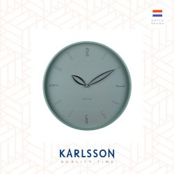Karlsson, Wall clock 40cm Petals metal misty blue, Design by Boxtel Buijs
