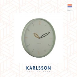 Karlsson, Wall clock 40cm Petals metal grayed jade, Design by Boxtel Buijs
