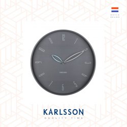 Karlsson, Wall clock 40cm Petals metal dark grey, Design by Boxtel Buijs