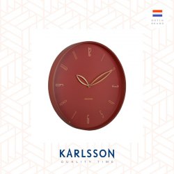 Karlsson, Wall clock 40cm Petals metal red ochre, Design by Boxtel Buijs