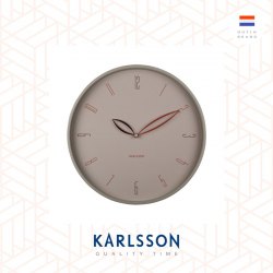 Karlsson, Wall clock 40cm Petals metal warm grey, Design by Boxtel Buijs
