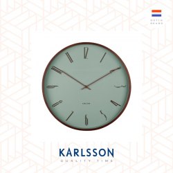 Karlsson, 40cm wall clock Scandia plywood grayed jade
