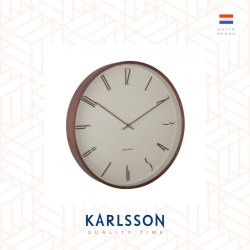 Karlsson, 40cm wall clock Scandia plywood warm grey