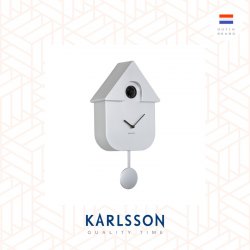 Karlsson Wall clock Modern Cuckoo metallic silver (Pendulum)