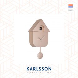 Karlsson Wall clock Modern Cuckoo metallic rose gold (Pendulum)
