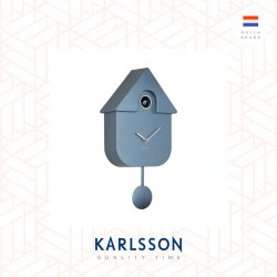Karlsson Wall clock Modern Cuckoo metallic dark blue (Pendulum)