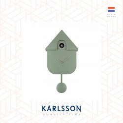 Karlsson Wall clock Modern Cuckoo metallic jungle green (Pendulum)