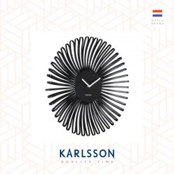 Karlsson, Wall clock 48cm Polo metal black. Design by Callum MacSorley