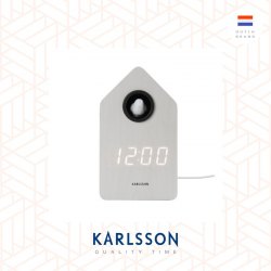 Karlsson, Alarm clock Cuckoo LED wood veneer white
