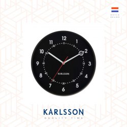 Karlsson, Wall clock 31.5cm Fresco polystyrene black