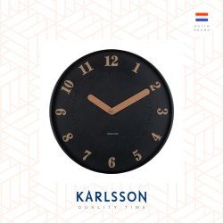 Karlsson, Wall clock 40cm Amena polystyrene black