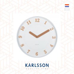 Karlsson, Wall clock 40cm Amena polystyrene white