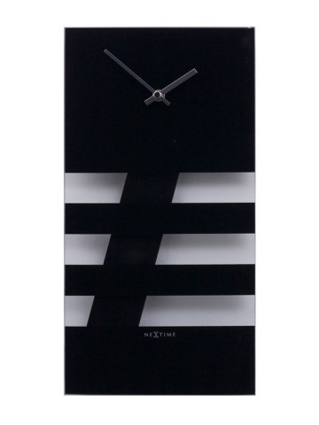 NeXtime wall clock Bold Stripes Black - Pendulum