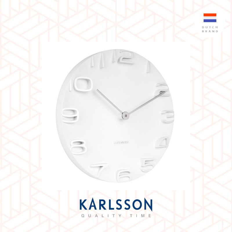 Karlsson Wall clock On The Edge w. chrome hands white