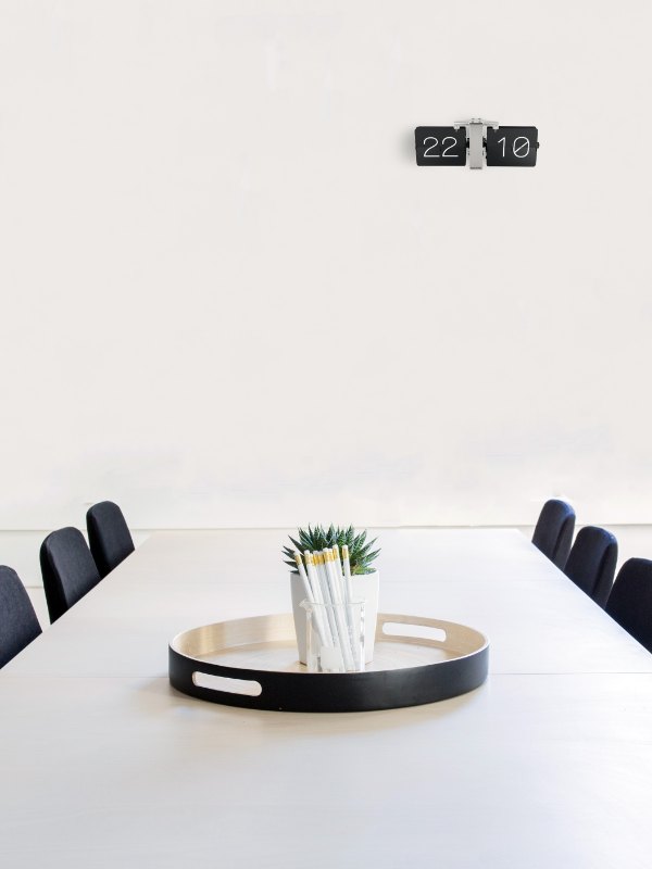 Karlsson, Flip clock No Case black, chrome stand (Table/Hanging)