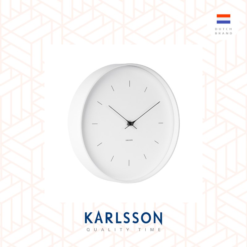 Karlsson wall clock 27.5cm Butterfly Hands white