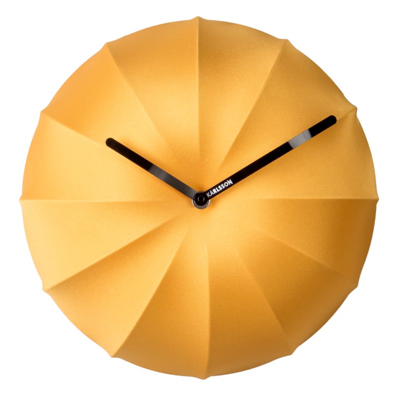 Karlsson, Wall clock Stretch lycra ochre yellow, Design by Antoine Peters