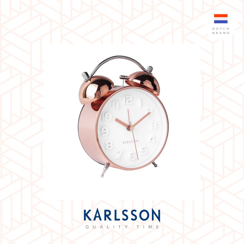 Karlsson, Alarm clock mr. White brushed copper case