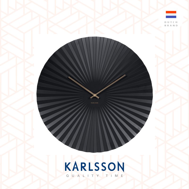 Karlsson Wall clock Sensu XL steel black