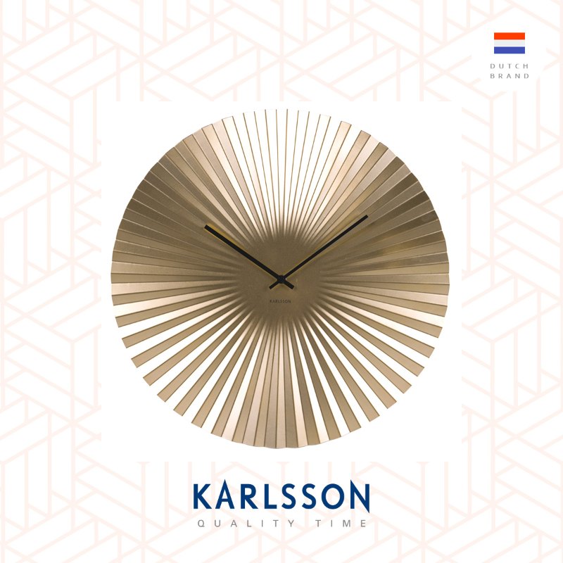Karlsson Wall clock Sensu XL steel gold plated