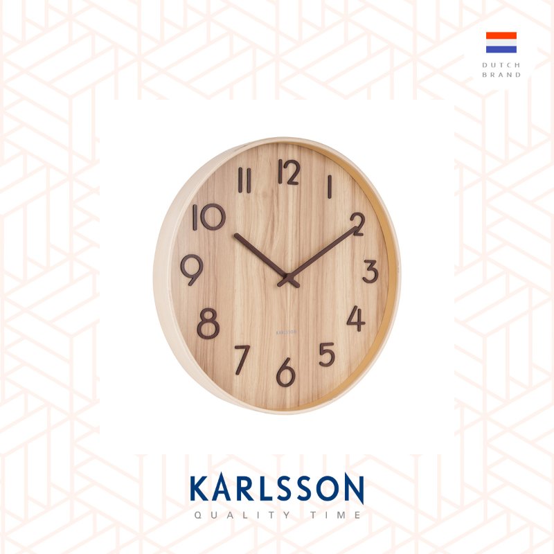 Karlsson, 40cm wall clock Pure medium light basswood