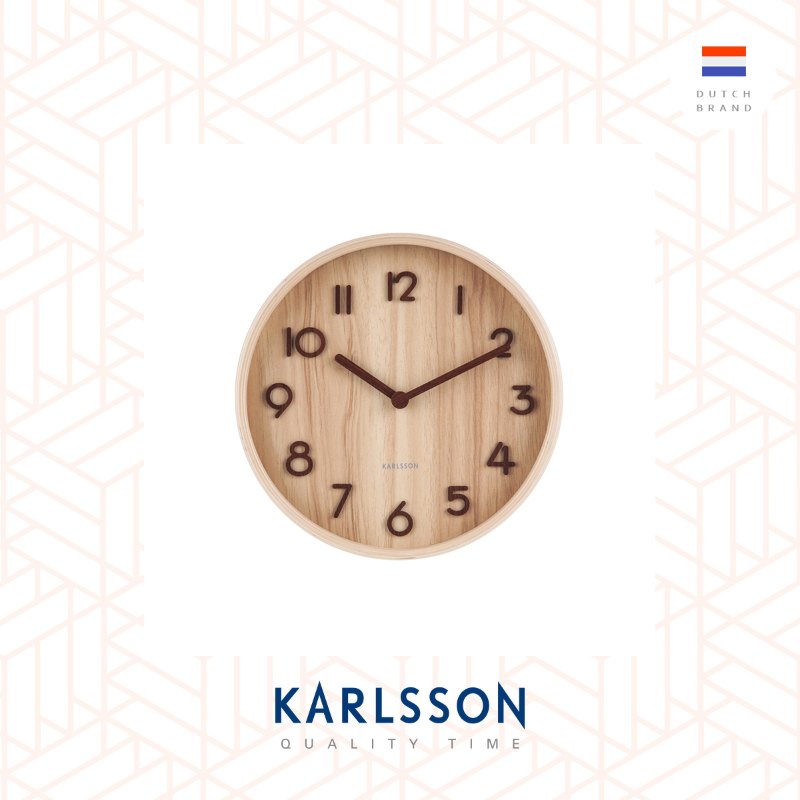 Karlsson, 22cm wall clock Pure small light basswood
