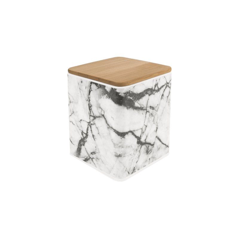 pt, Storage box Marble small tin white
