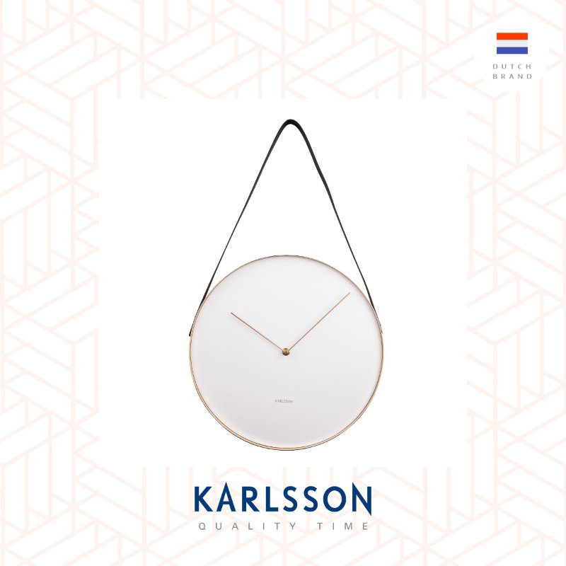 Karlsson wall clock L59cm Pendulum white, Design by Anne Rieck
