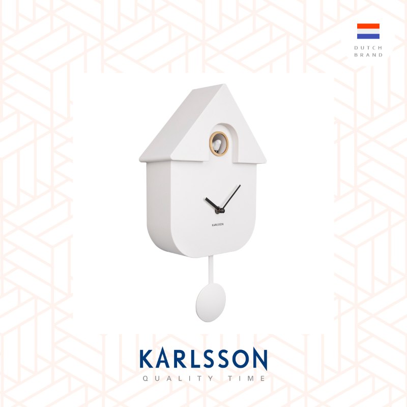 Karlsson Wall clock Modern Cuckoo white (Pendulum)