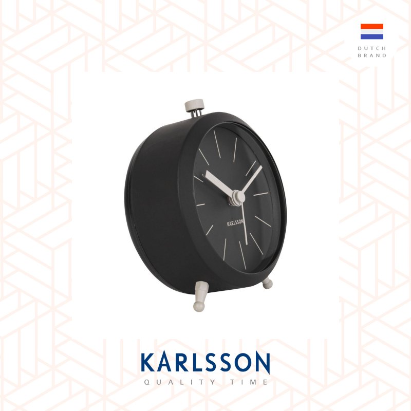 Karlsson, Alarm clock Button metal matt black