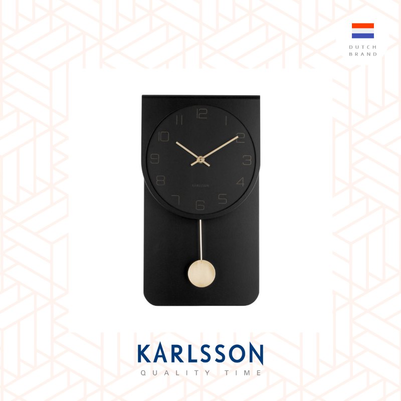Karlsson, Wall clock Casa pendulum black, Decova Design (Pendulum)