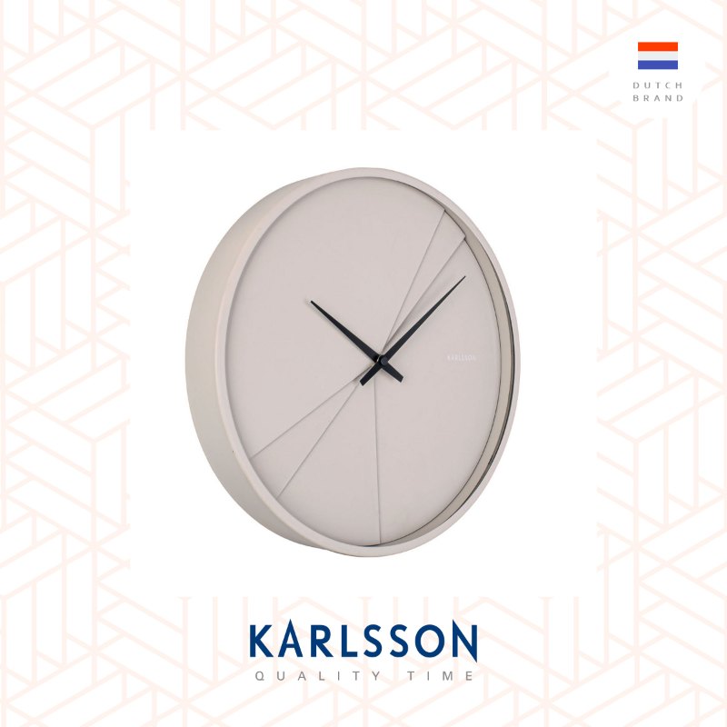 Karlsson Wall clock 30cm Layered Lines metal warm grey