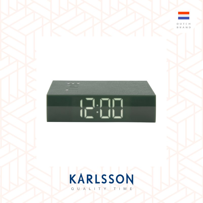 Karlsson, Alarm clock Book LED ABS green, design by Boxtel  Buijs