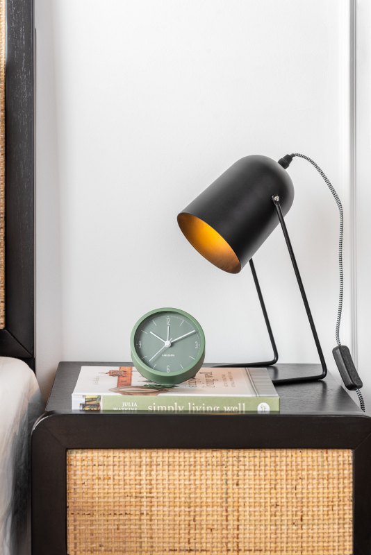 Karlsson, Alarm clock Numbers  Lines matt jungle green, Design by Armando Breeveld