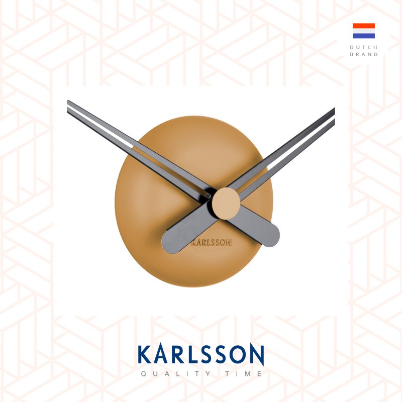 Karlsson Wall clock 44cm LBT mini Sharp caramel brown