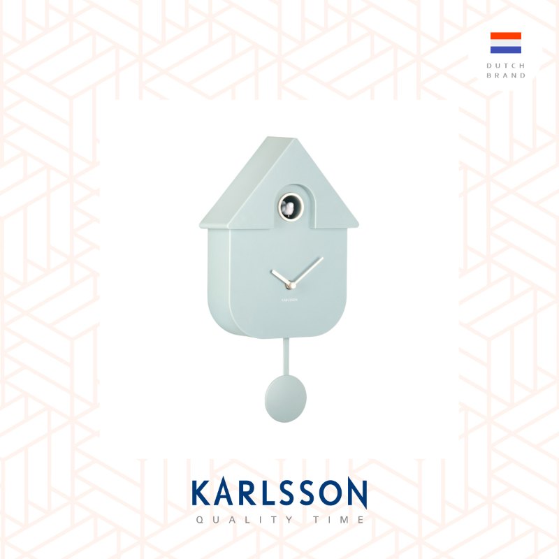 Karlsson Wall clock Modern Cuckoo soft blue (Pendulum)