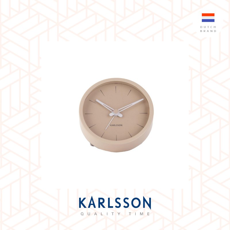 Karlsson, Alarm clock Lure small sand brown, design by Boxtel  Buijs