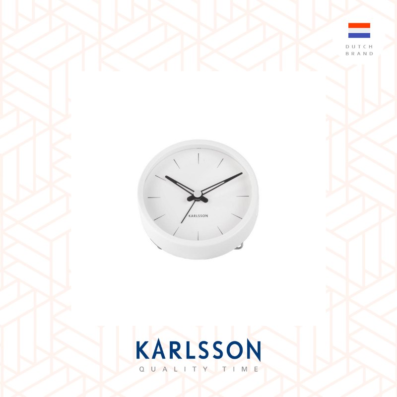 Karlsson, Alarm clock Lure small white, design by Boxtel  Buijs