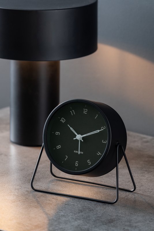 Karlsson, Alarm clock Stark matt black, design by Boxtel  Buijs