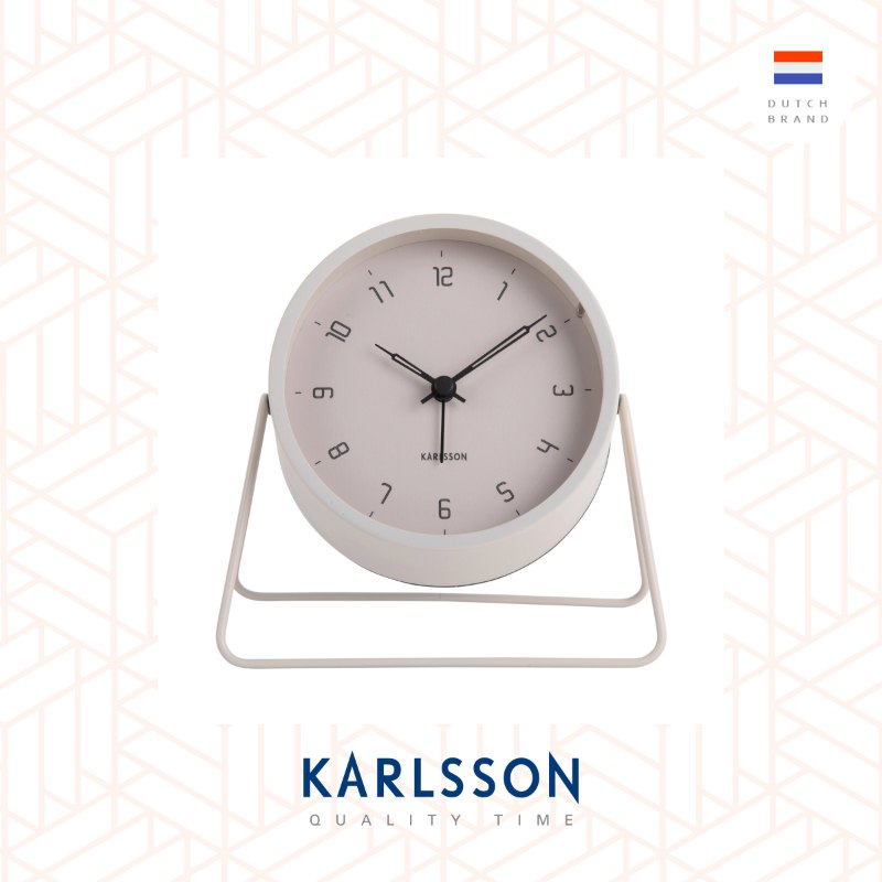 Karlsson, Alarm clock Stark matt warm grey, design by Boxtel  Buijs