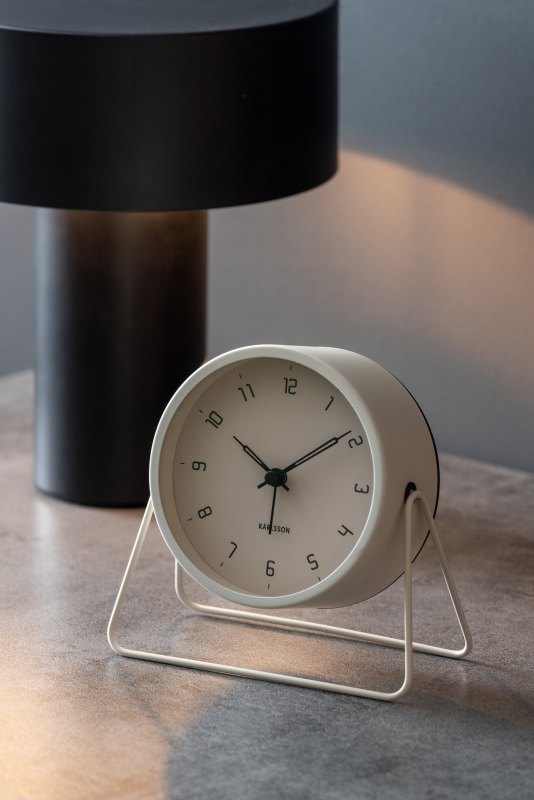 Karlsson, Alarm clock Stark matt warm grey, design by Boxtel  Buijs