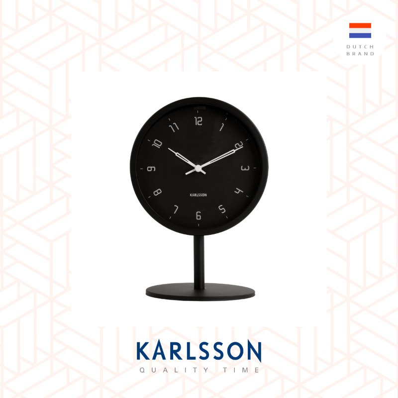 Karlsson, Table clock Stark matt black, design by Boxtel  Buijs